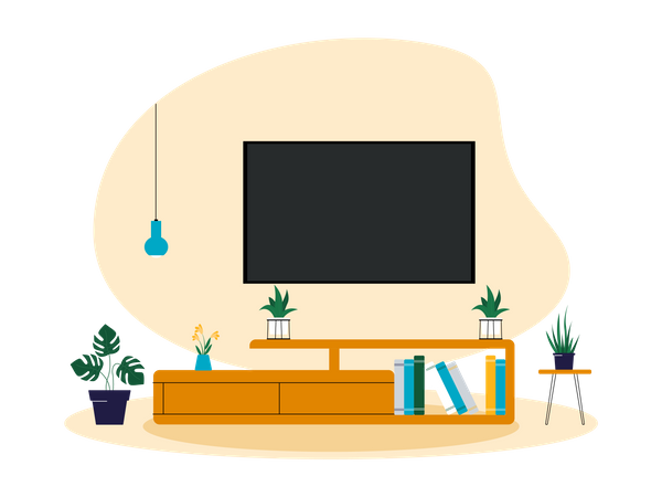 TV unit  イラスト