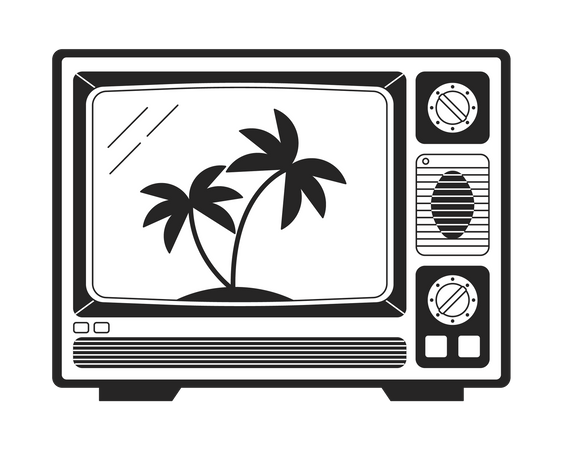 Televisão antiga  Ilustração