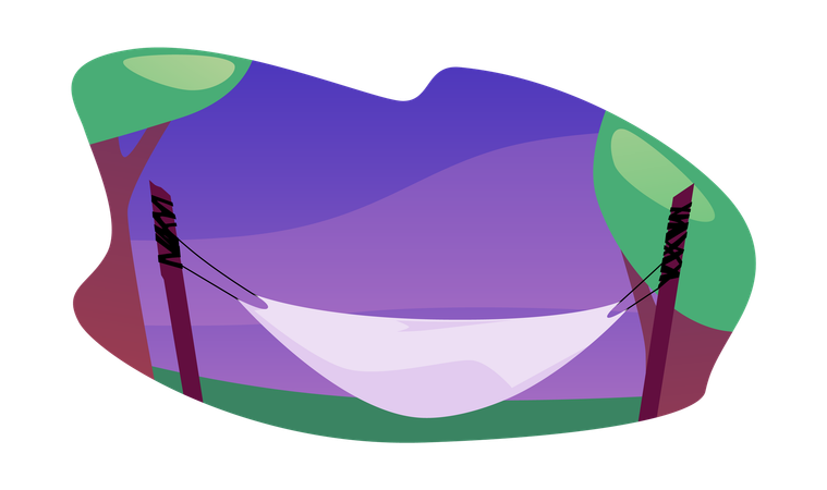 Twilight hammock serenity  Illustration