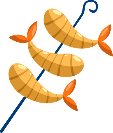 Twirling Fish Sticks  Illustration