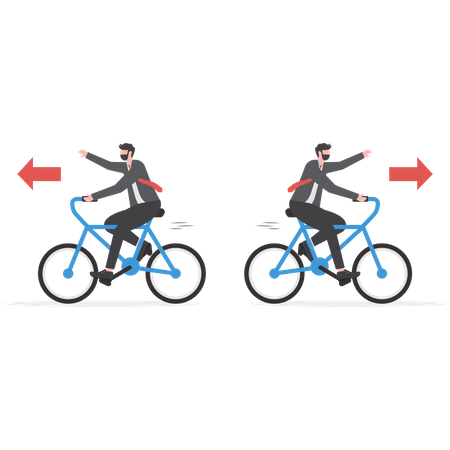 Two bike are moving in the opposite direction  Illustration