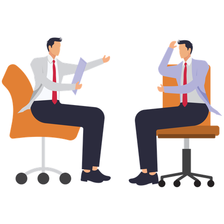 Two businessmen doing business discussion  Illustration