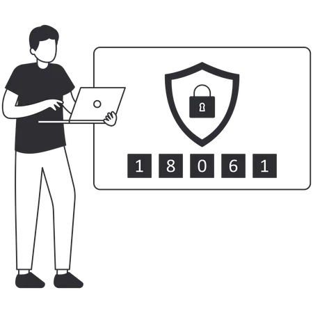 Two Factor Authentication Verification  Illustration