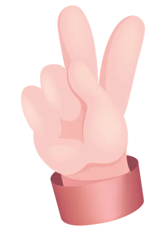 Two Finger Gesture  Illustration
