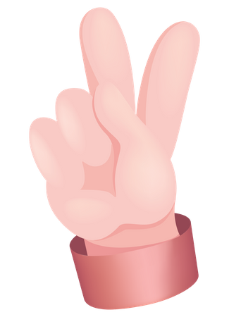 Two Finger Gesture  Illustration