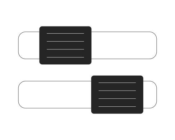 Two horizontal slider bars  Illustration