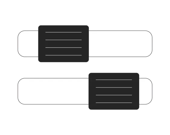 Two horizontal slider bars  Illustration