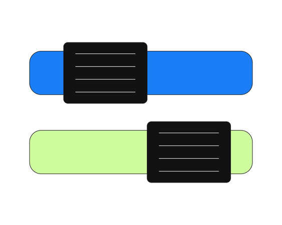 Two horizontal slider bars  Illustration
