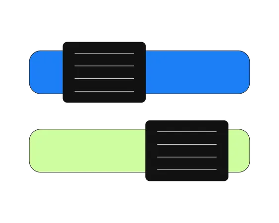 Two horizontal slider bars  Illustration