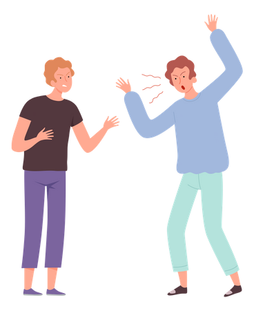 Two man having argument  Illustration