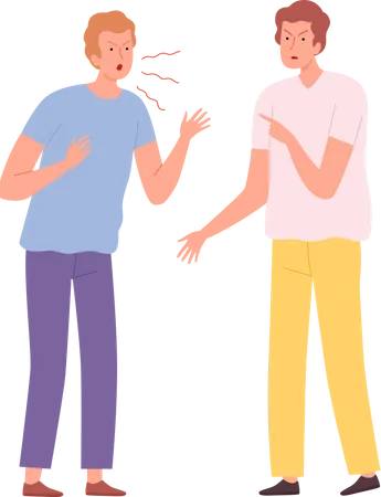 Two man having dispute  Illustration