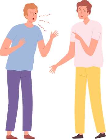 Two man having dispute  Illustration