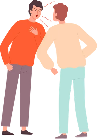 Two man having quarrel  Illustration