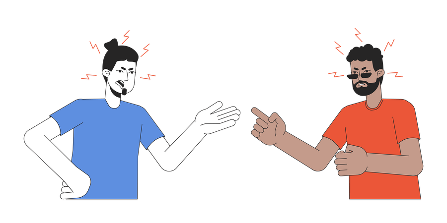 Two men arguing  Illustration