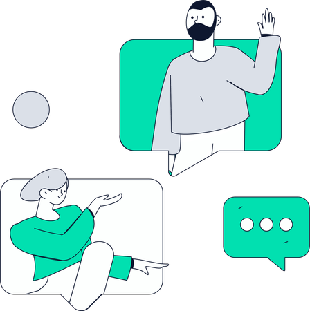 Two people doing business talk  Illustration