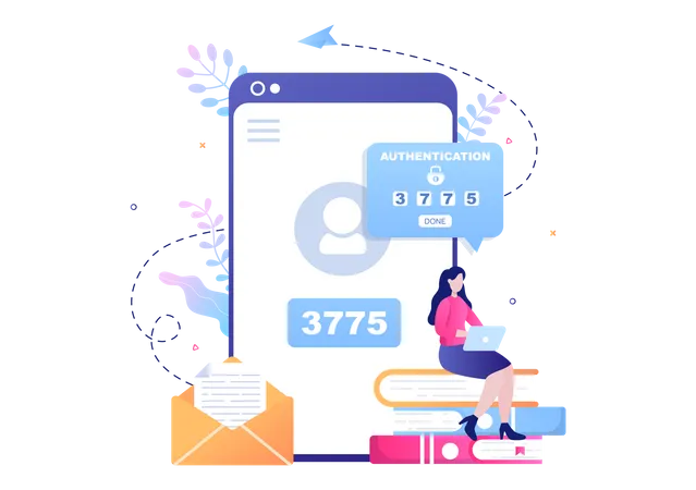 2 FA Two Steps Authentication Password Secure Notice Login Verification Or SMS With Code A Smartphone For Website In Flat Vector Illustration Illustration