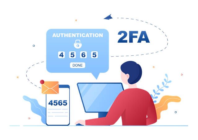 Two Steps Authentication Password Illustration