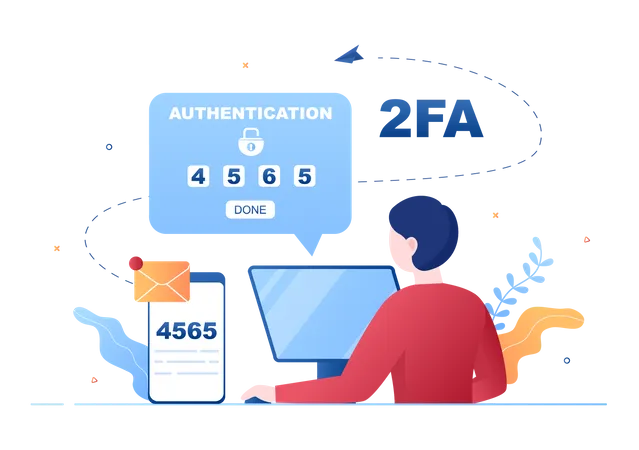 Two Steps Authentication Password  Illustration