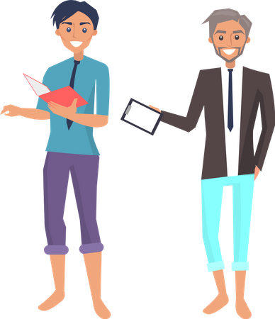 Two Successful Businessmen  Illustration