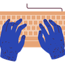 man typing illustration