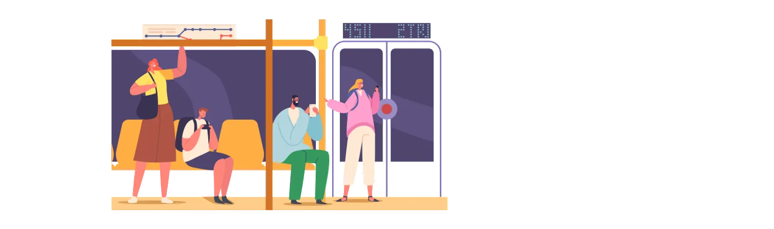 U-Bahn-Innenraum  Illustration