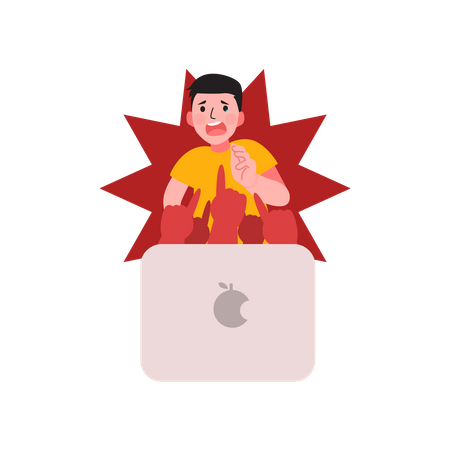 Über Leute richten  Illustration