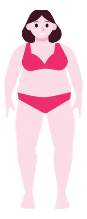 Übergewichtige Frau  Illustration