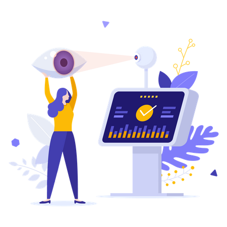 Überprüfung biometrischer Informationen  Illustration