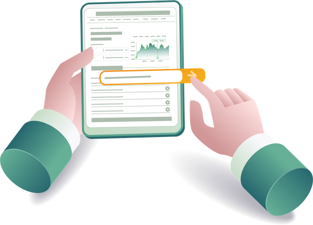 Überwachung der Geschäftsdatenanalyse  Illustration