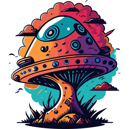 UFO Clipart Is Used For Print On Demand Creations Such As Apparel Stickers And Unique Merchandise Enabling You To Incorporate An Extraterrestrial Theme Into Your Designs And Unleash Your Creativity In Creating Out Of This World Products Illustration