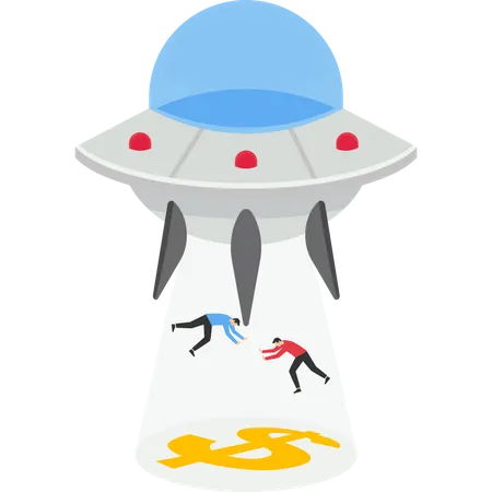UFO and human resources  Illustration