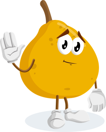 Ugli Logo mascot goodbye pose  Illustration