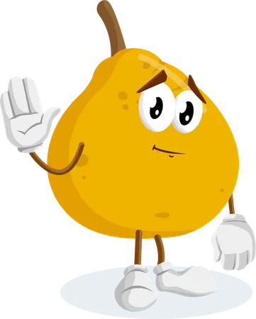 Ugli Logo mascot goodbye pose  Illustration