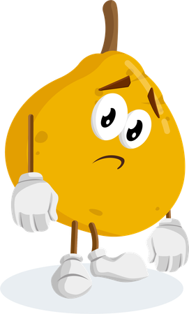 Ugli Logo mascot sad pose  Illustration