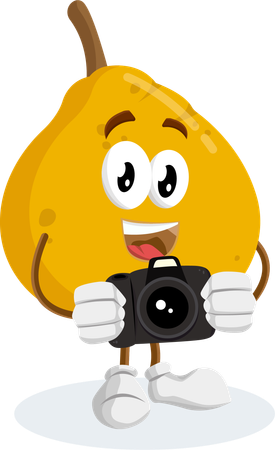 Ugli Logo mascot with camera pose  Illustration