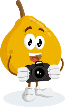 Ugli Logo mascot with camera pose  Illustration