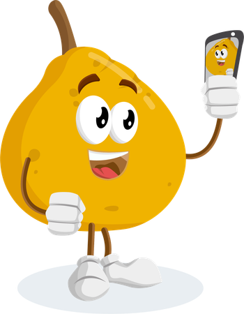 Ugli Logo mascot with selfie pose  Illustration