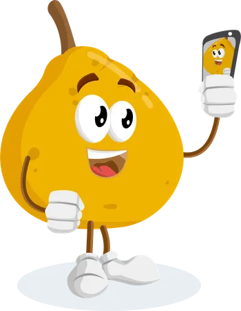 Ugli Logo mascot with selfie pose  Illustration