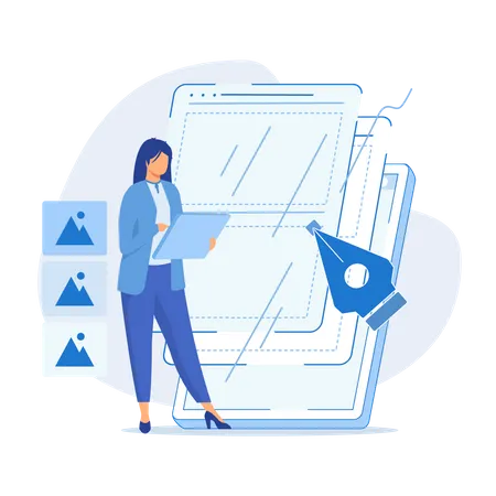 UI and UX design  Illustration