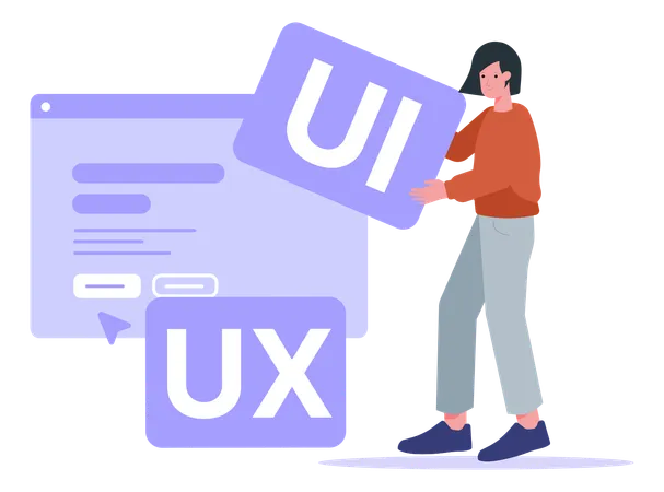 UI design web testing  Illustration