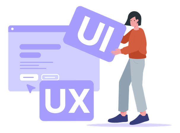 UI design web testing  Illustration