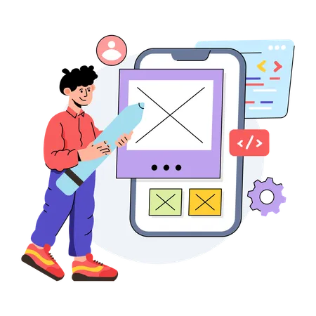 Ui Ux Designer  Illustration