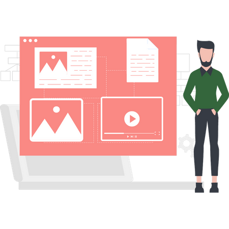 Ui Ux designer  Illustration
