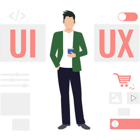 Ui Ux designer  Illustration