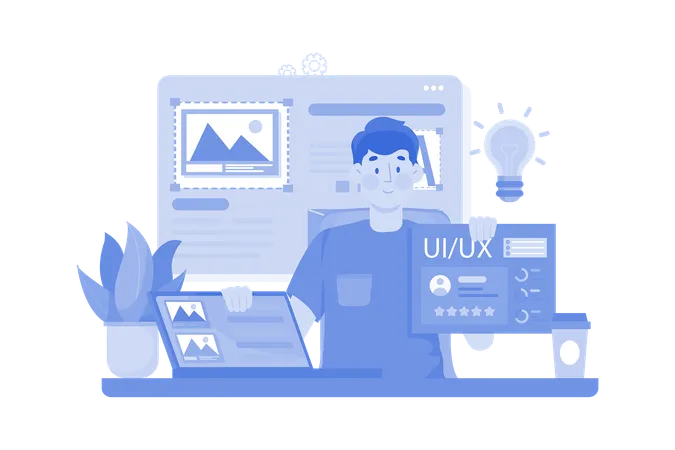 UI UX Designing  Illustration