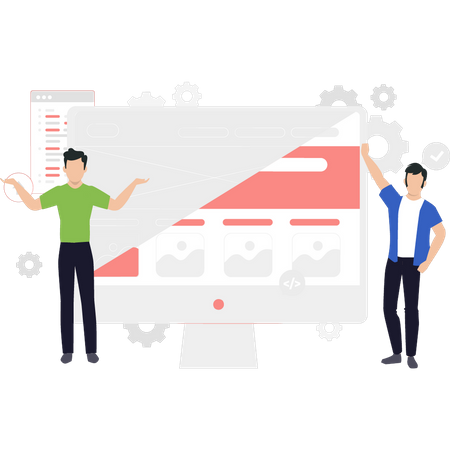 Ui Ux designing  Illustration