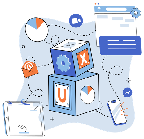 Ui ux designing software  Illustration