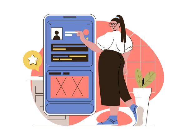 UI-UX-Entwicklung  Illustration