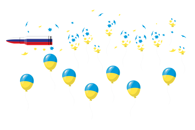 Ukraine VS Russia Illustration
