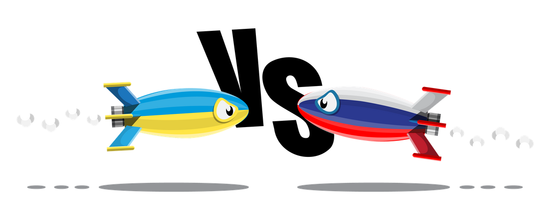 Ukraine VS Russia  Illustration